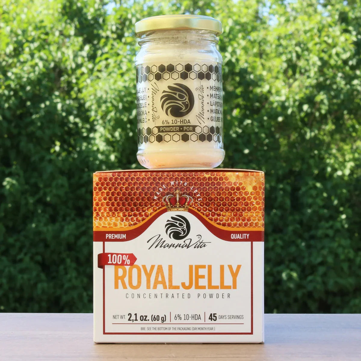 Concentrated Royal Jelly POWDER with 6% 10-HDA content • 60 g - Mannavita