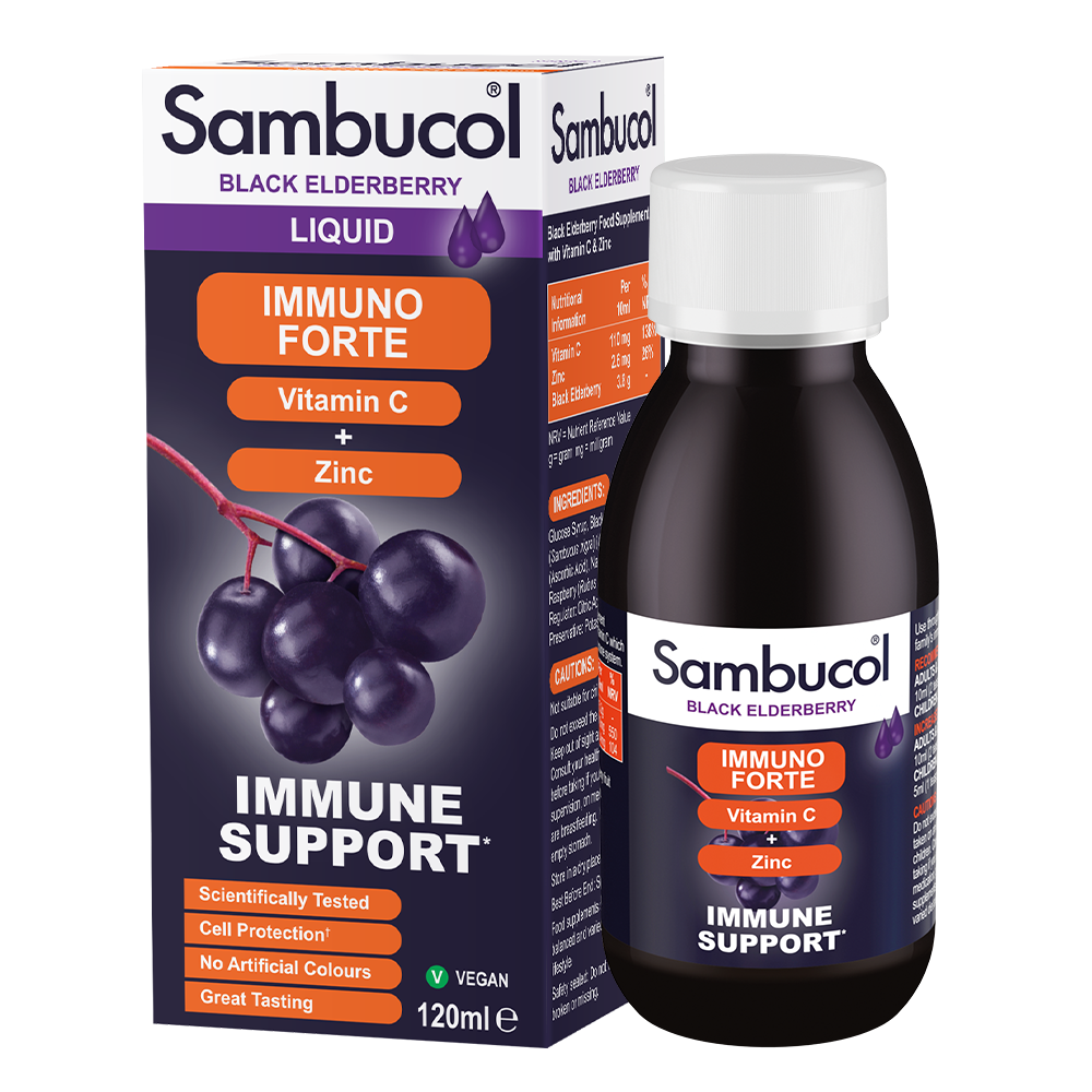 Sciroppo di sambuco nero Sambucol, Immuno Forte • 120 ml