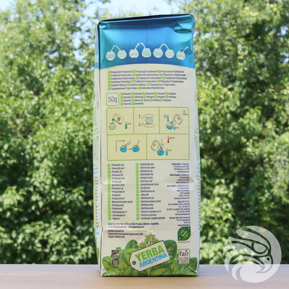 Aguamate Yerba mate biologica • Elaborata con palo • 500 g