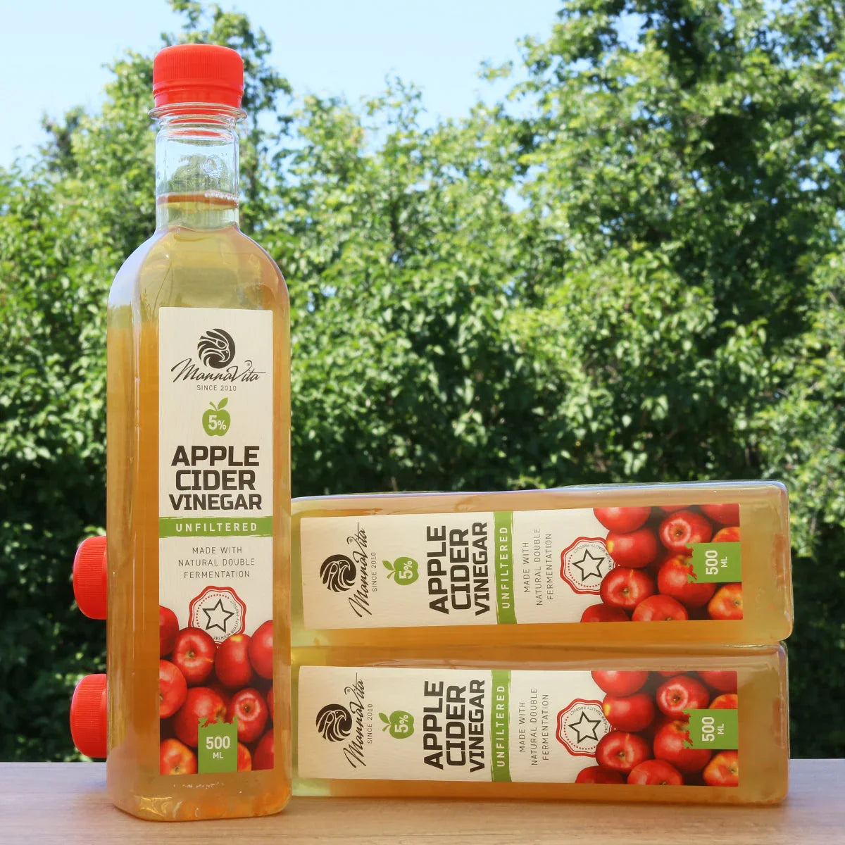 Mannavita unfiltered Apple Cider Vinegar with double Fermentation • 500 ml - Mannavita