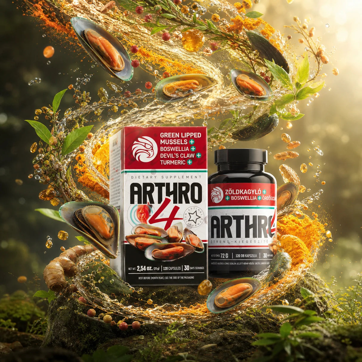 ARTHRO4 • Complesso articolazioni + cartilagine • con Cozza dalle Labbra verdi • 120 capsule