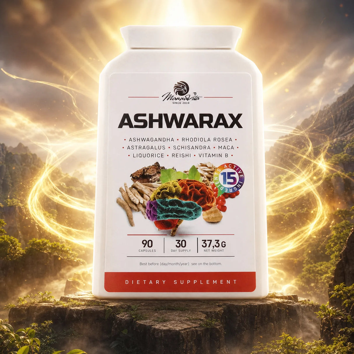 Ashwarax per il sollievo da ansia, panico e insonnia • 90 capsule