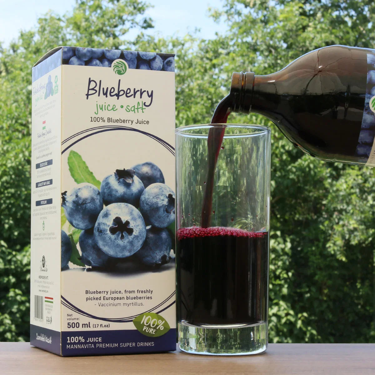 Mannavita Blueberry 100% pure pressed juice • 500 ml - Mannavita