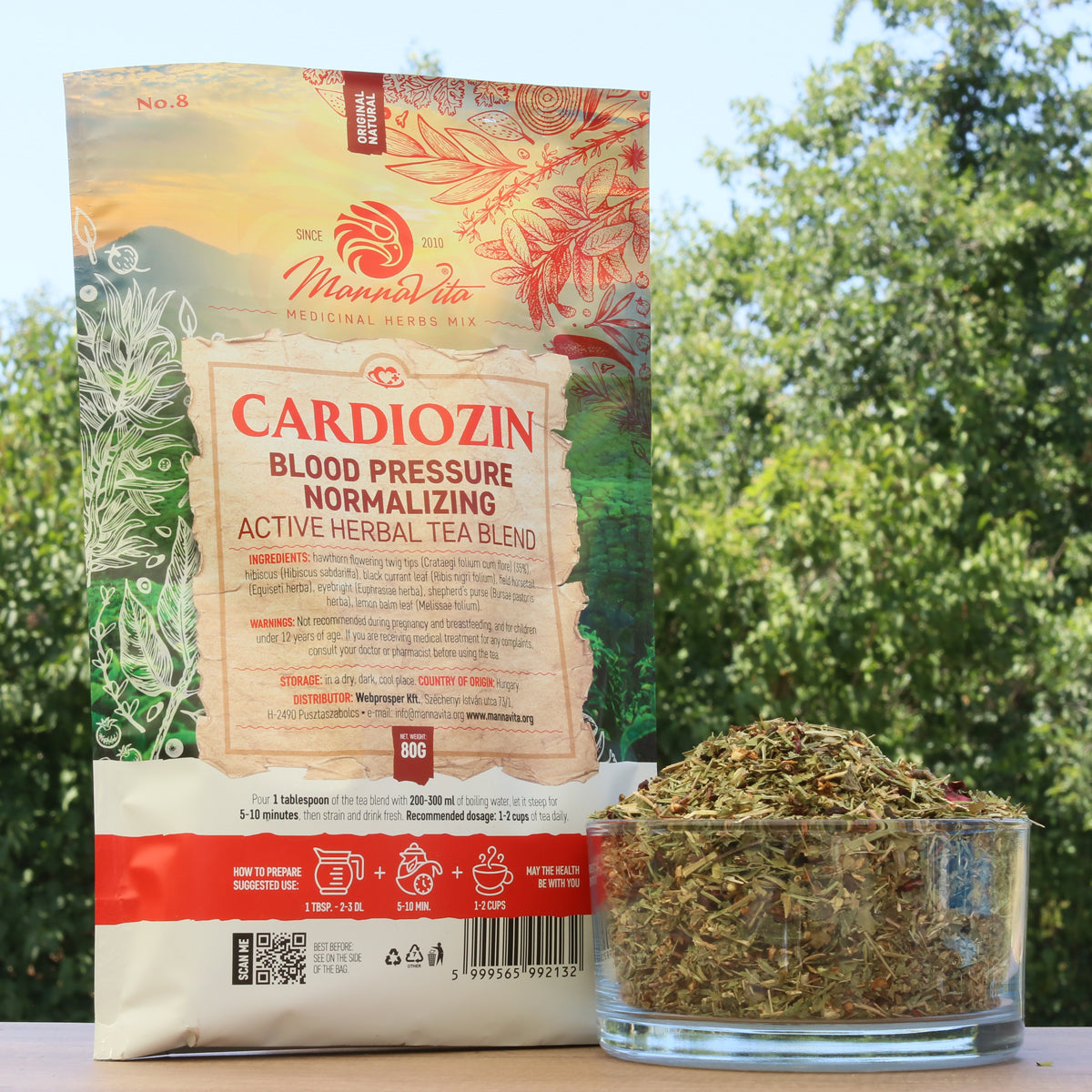 CARDIOZIN Miscela attiva di tisana alle erbe per normalizzare la pressione sanguigna • 80g