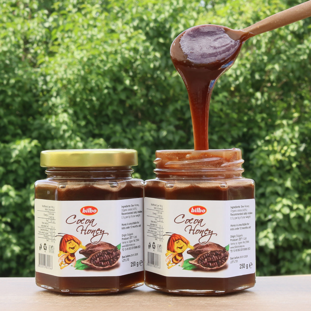 Miele di cacao crudo Bilbo • 250 g