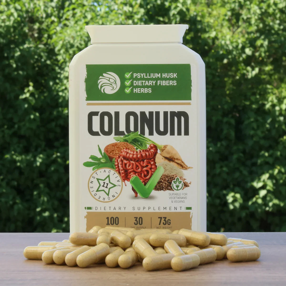 COLONUM colon cleansing & gut restore capsules • 100 capsules - Mannavita