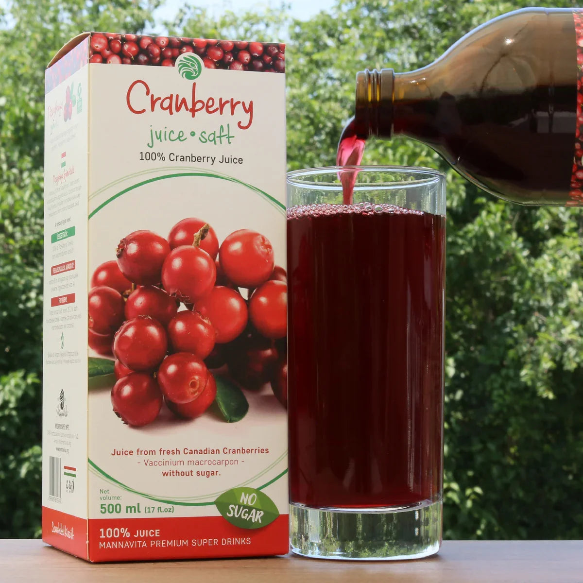 Mannavita Cranberry 100% pure pressed juice • 500 ml - Mannavita