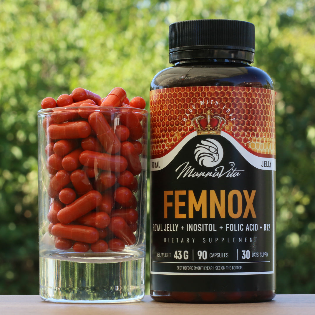 FEMNOX Pappa Reale + Inositolo + Acido Folico + Complesso di Vitamina B12 • 90 capsule