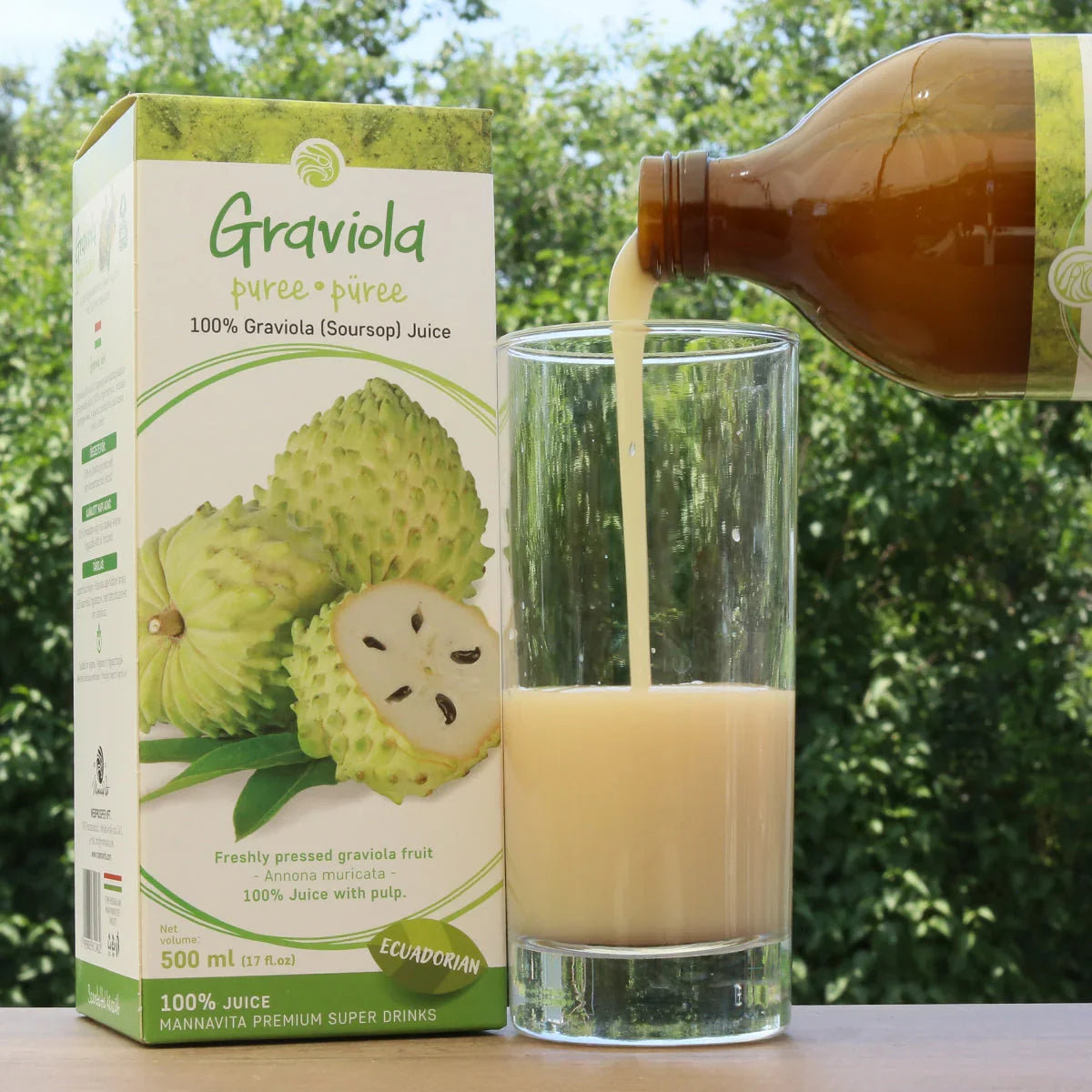 Mannavita Graviola 100% pure pressed purée • 500 ml - Mannavita