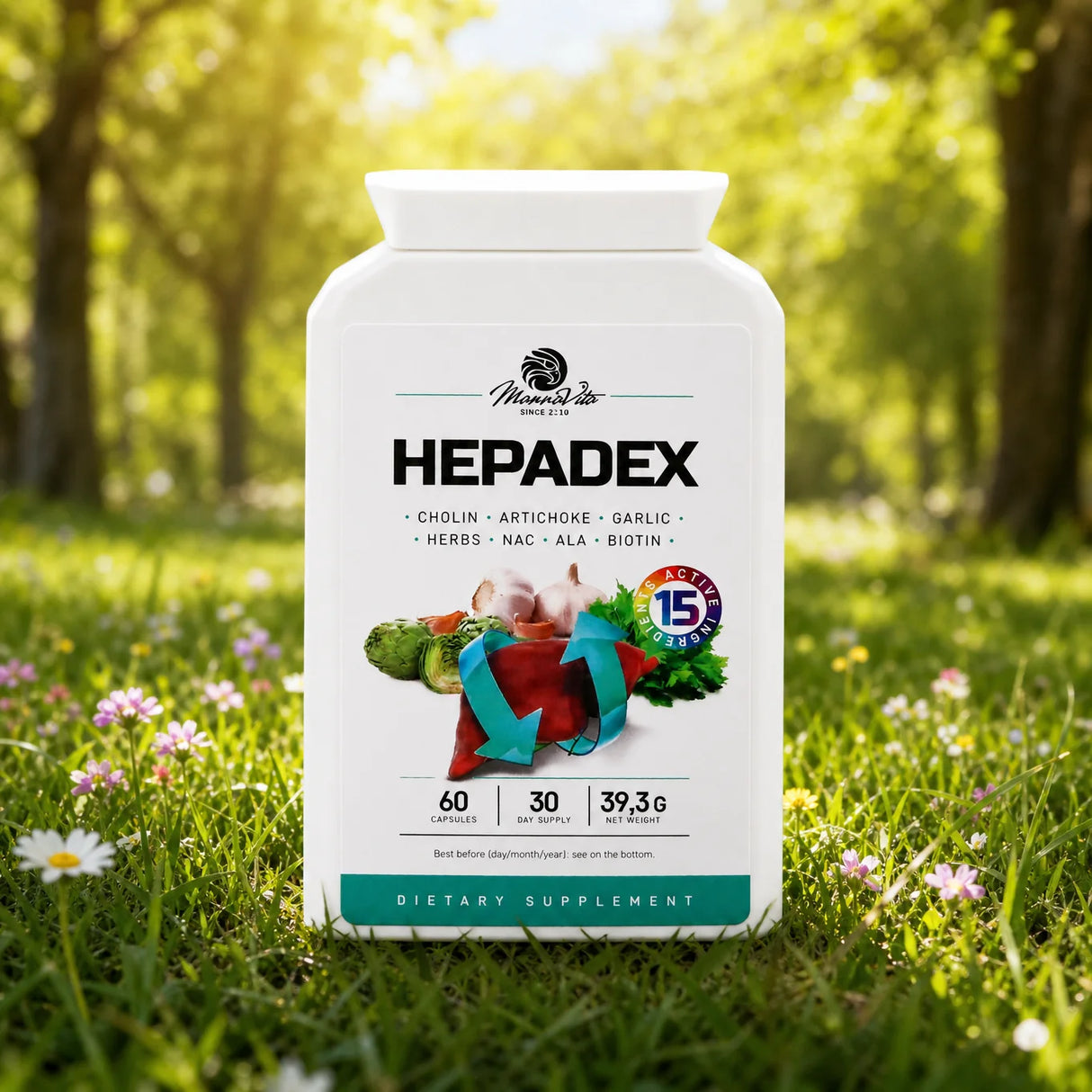 HEPADEX • Complesso Rigenerante per il Fegato e Migliorativo, della Salute del Fegato • 60 capsule