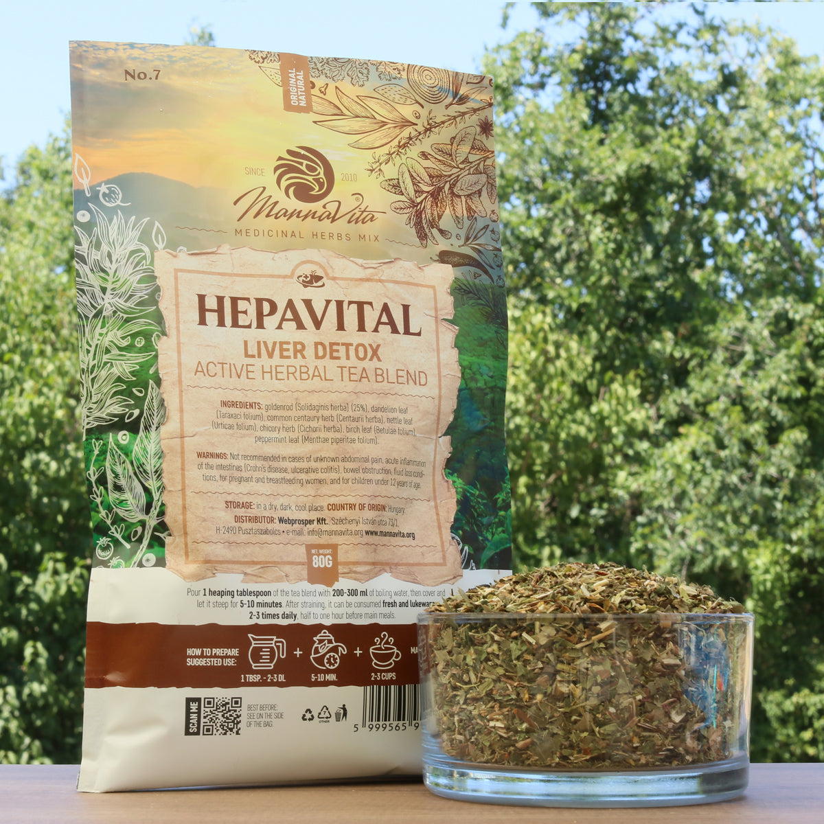 HEPAVITAL Miscela di tisana erboristica attiva detox per il fegato • 80g