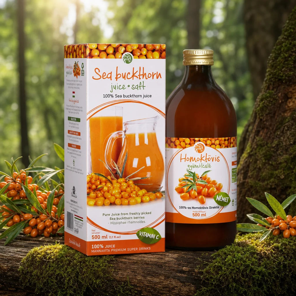 Mannavita succo di Olivello spinoso, puro spremuto al 100% • 500 ml