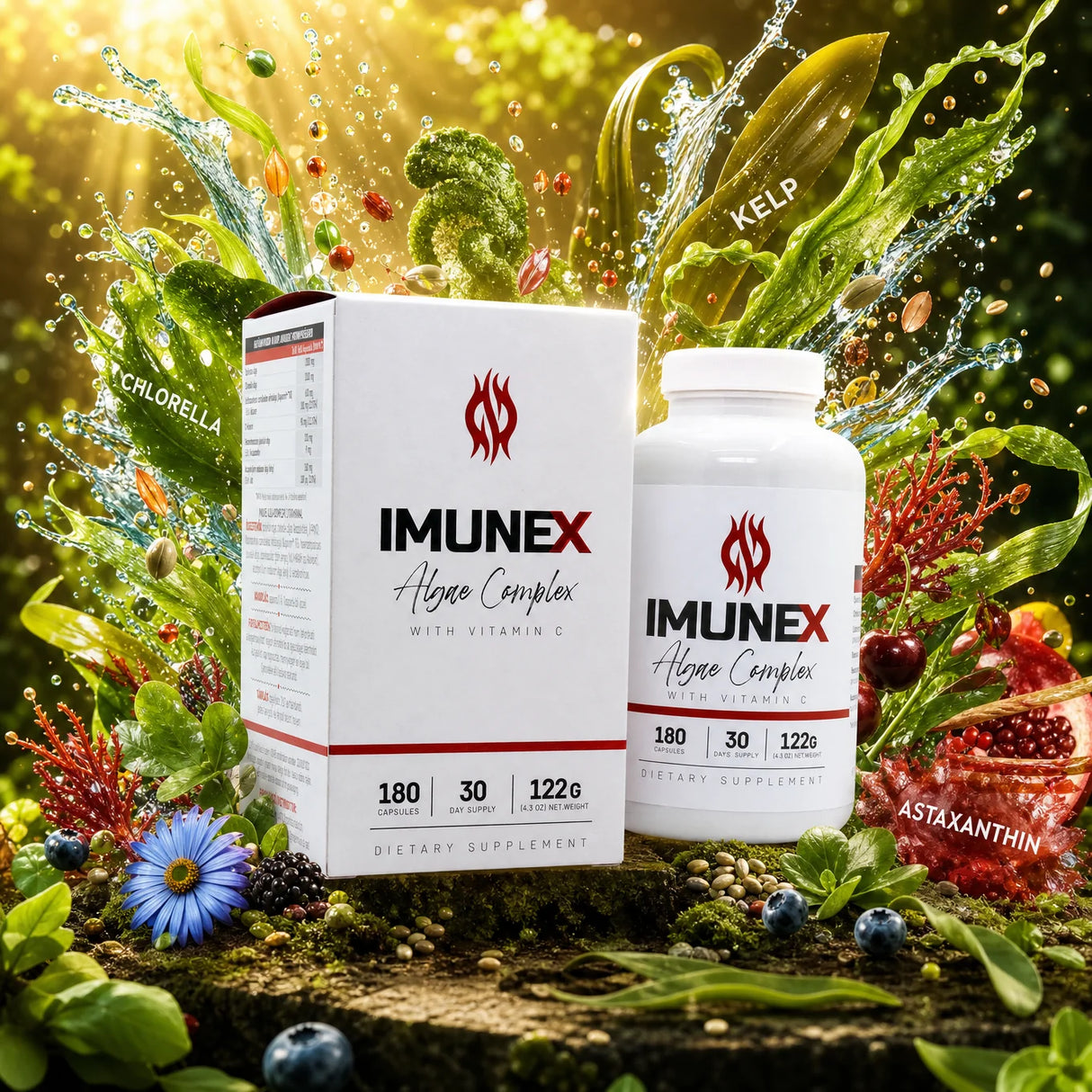IMUNEX - Complesso di Alghe • con 5 alghe • 180 capsule