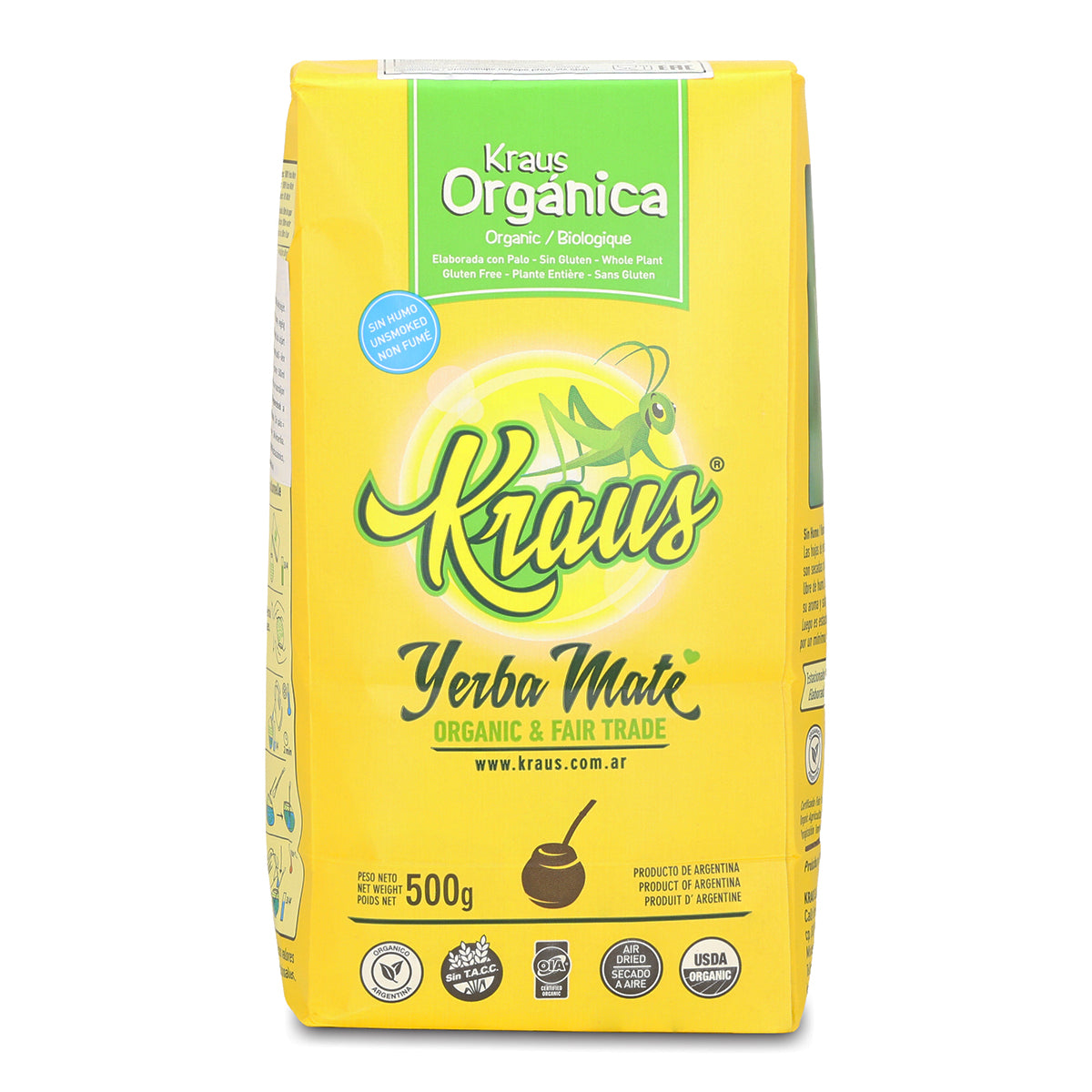 Tè yerba mate Kraus • Elaborada, con palo • 500 g