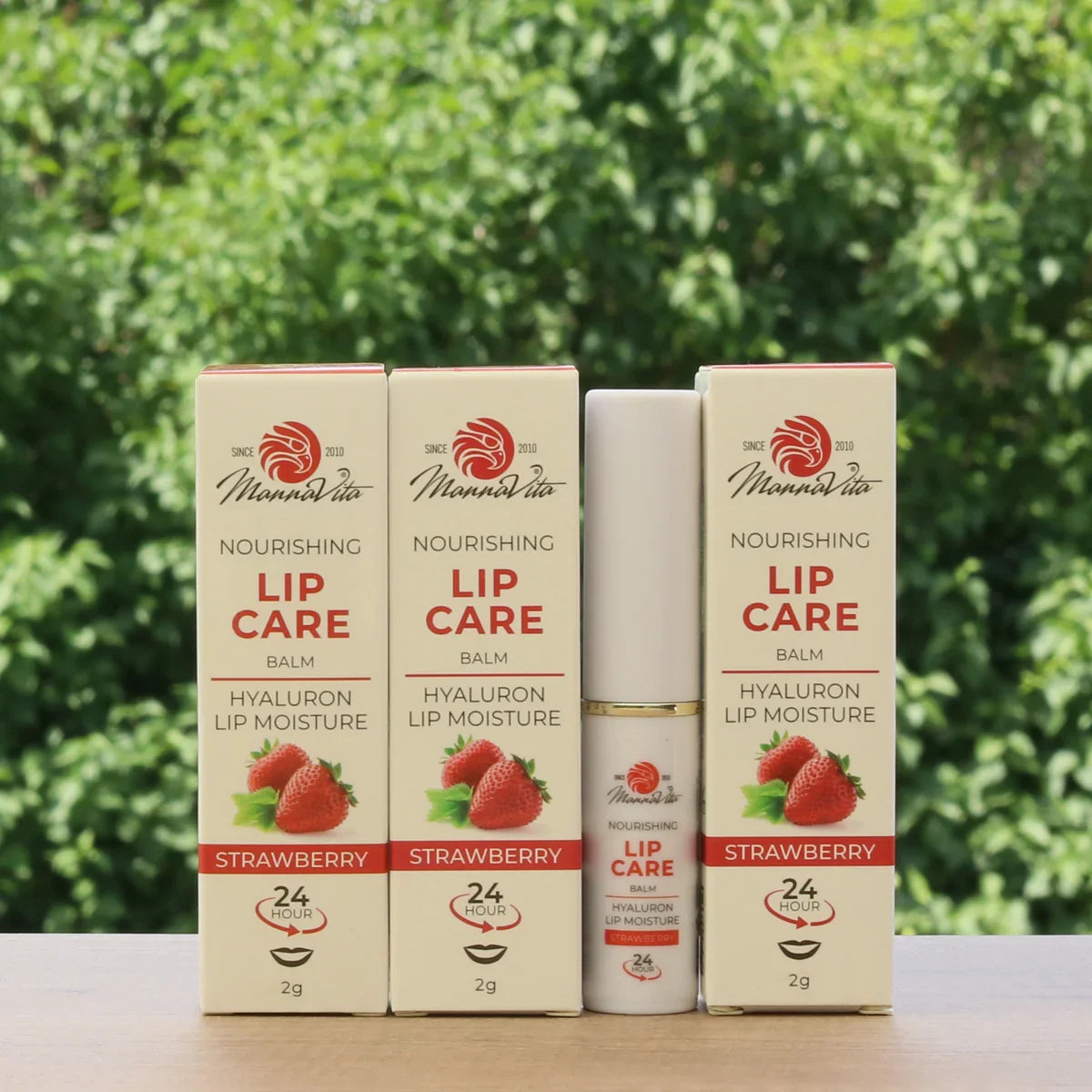 Mannavita Lip Balm with Hyaluronic acid • Deep-nourishing • STRAWBERRY - Mannavita