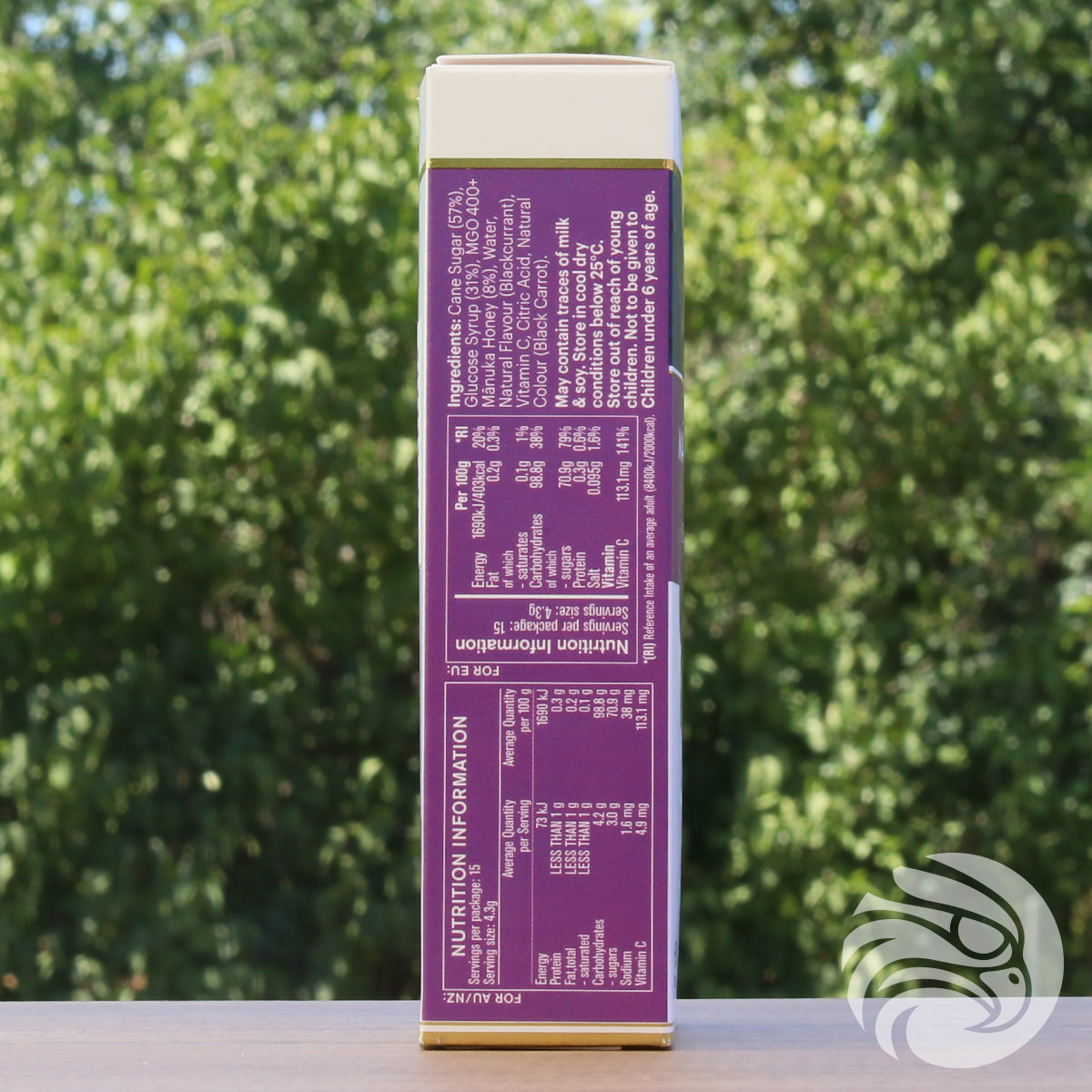 Pastiglie al miele di Manuka con ribes nero • 15 pz.