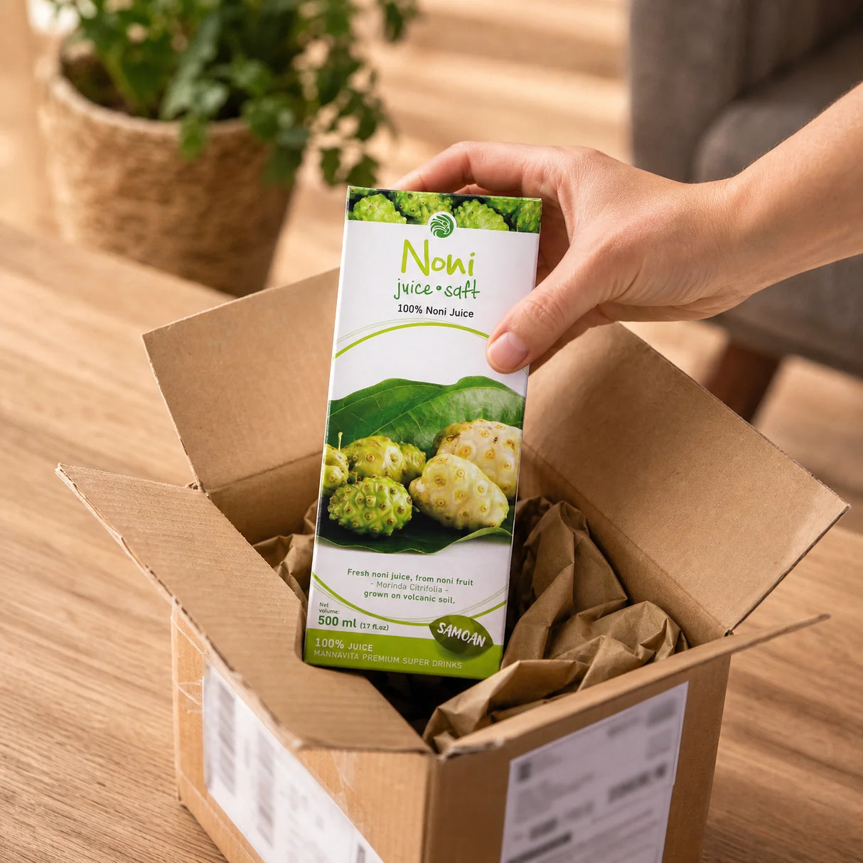 Mannavita succo di Noni, puro spremuto al 100% • 500 ml
