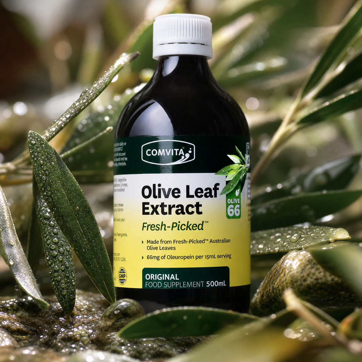 Estratto liquido di foglie di olivo Comvita • 500 ml