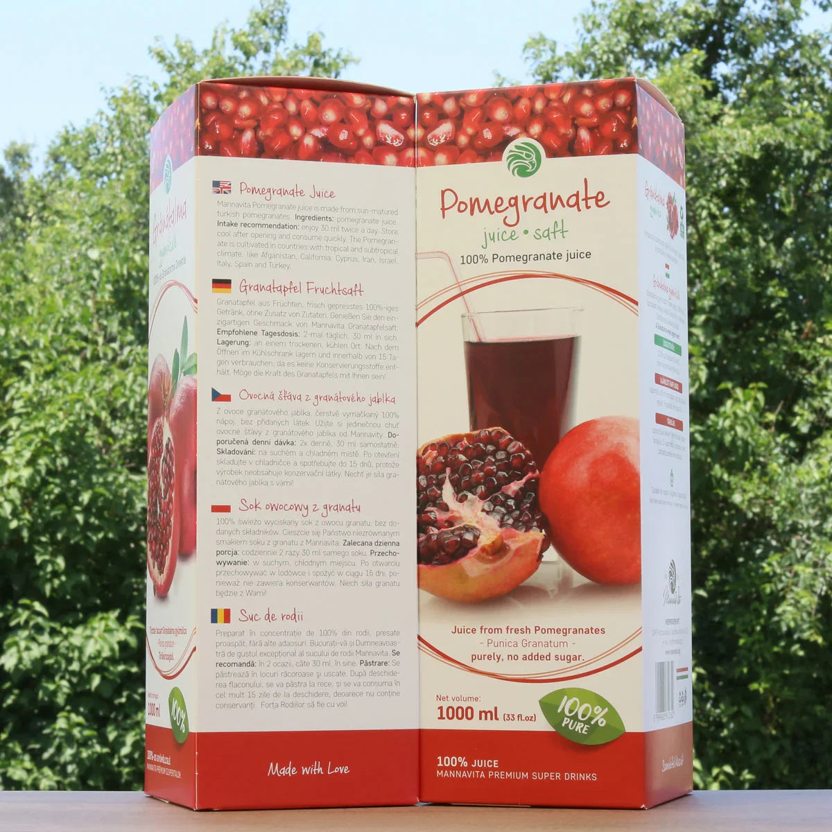 Mannavita Pomegranate 100% pure pressed juice • 1000 ml - Mannavita