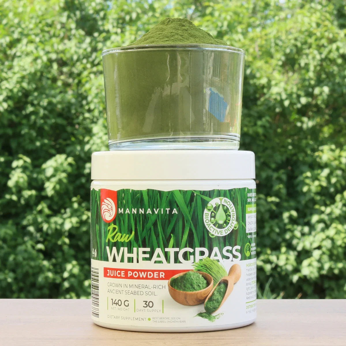 Mannavita raw wheatgrass juice powder • gluten-free • 140g - Mannavita