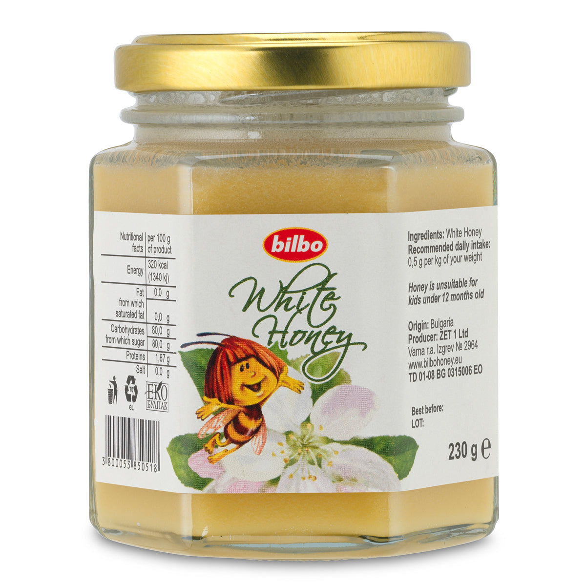 Miele bianco grezzo Bilbo • 230 g