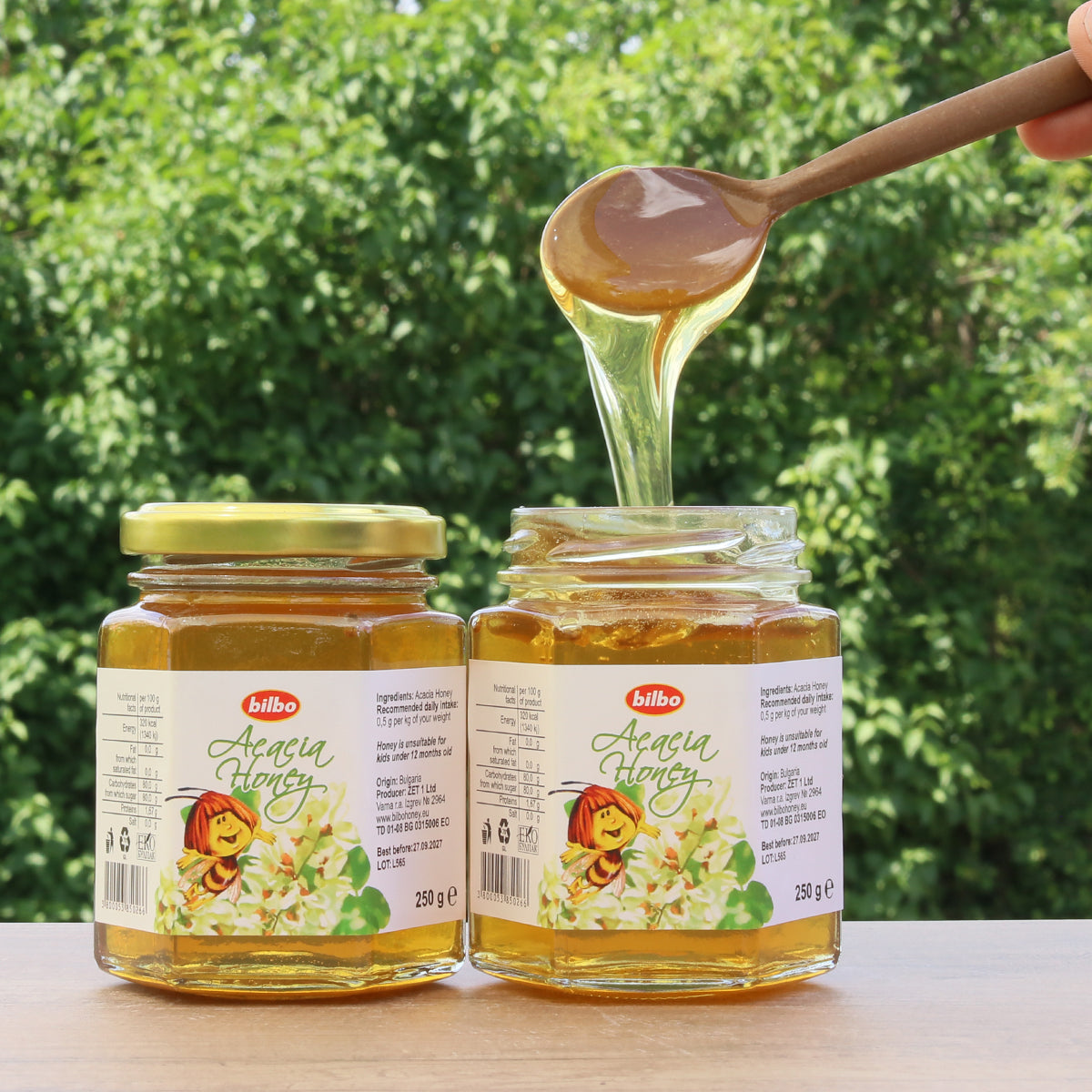 Miele di acacia grezzo Bilbo • 250 g