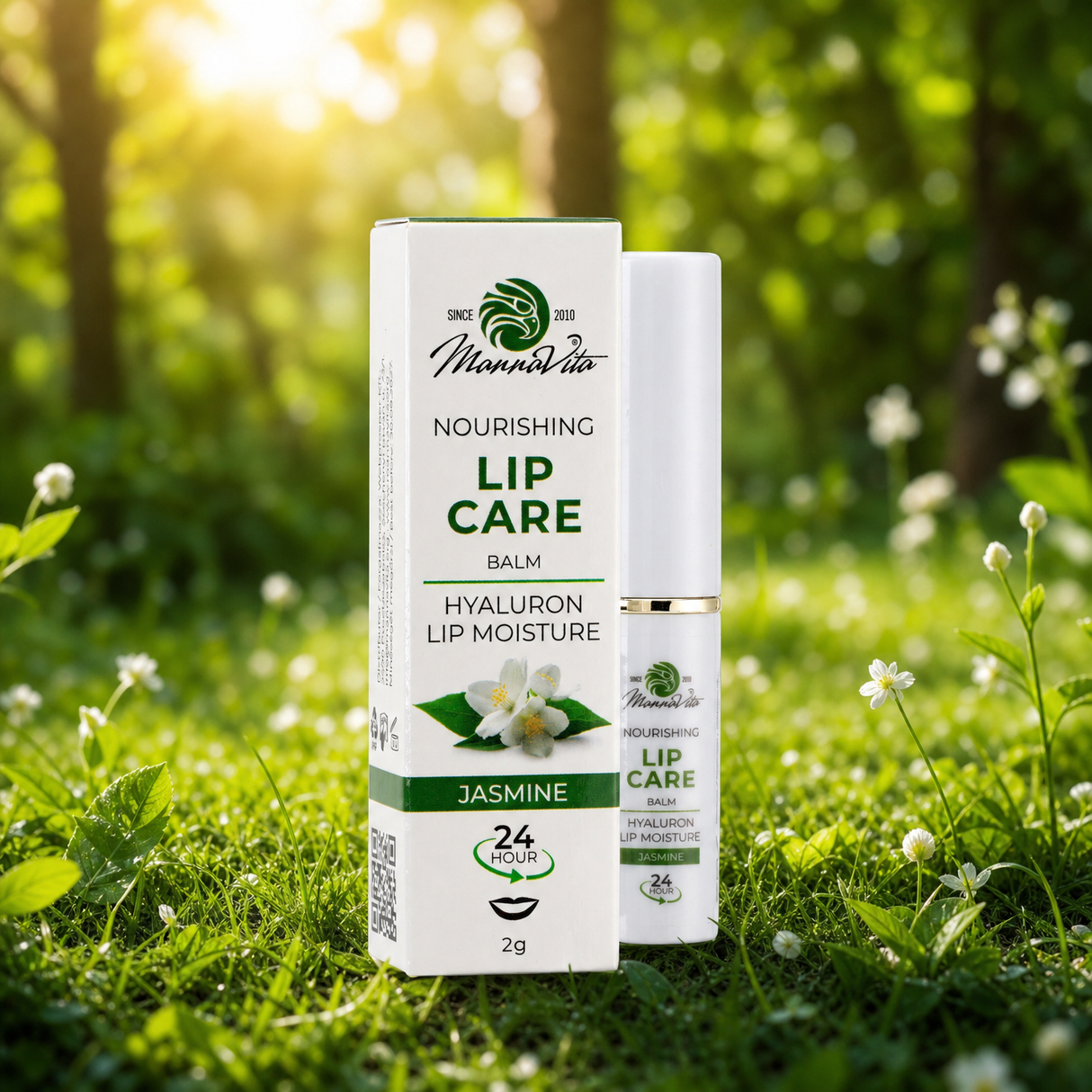 Mannavita • Balsamo labbra con Acido Ialuronico • Nutritivo profondo • JASMINE