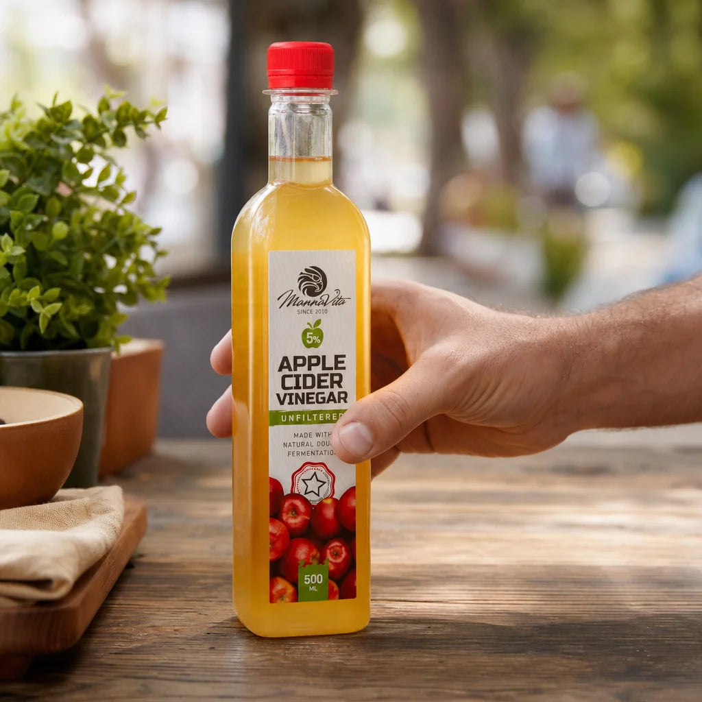 Mannavita • Aceto di Mele non filtrato con doppia fermentazione • 500 ml