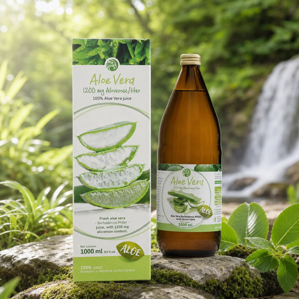 Mannavita succo di Aloe vera, puro spremuto al 100%  • 1000 ml