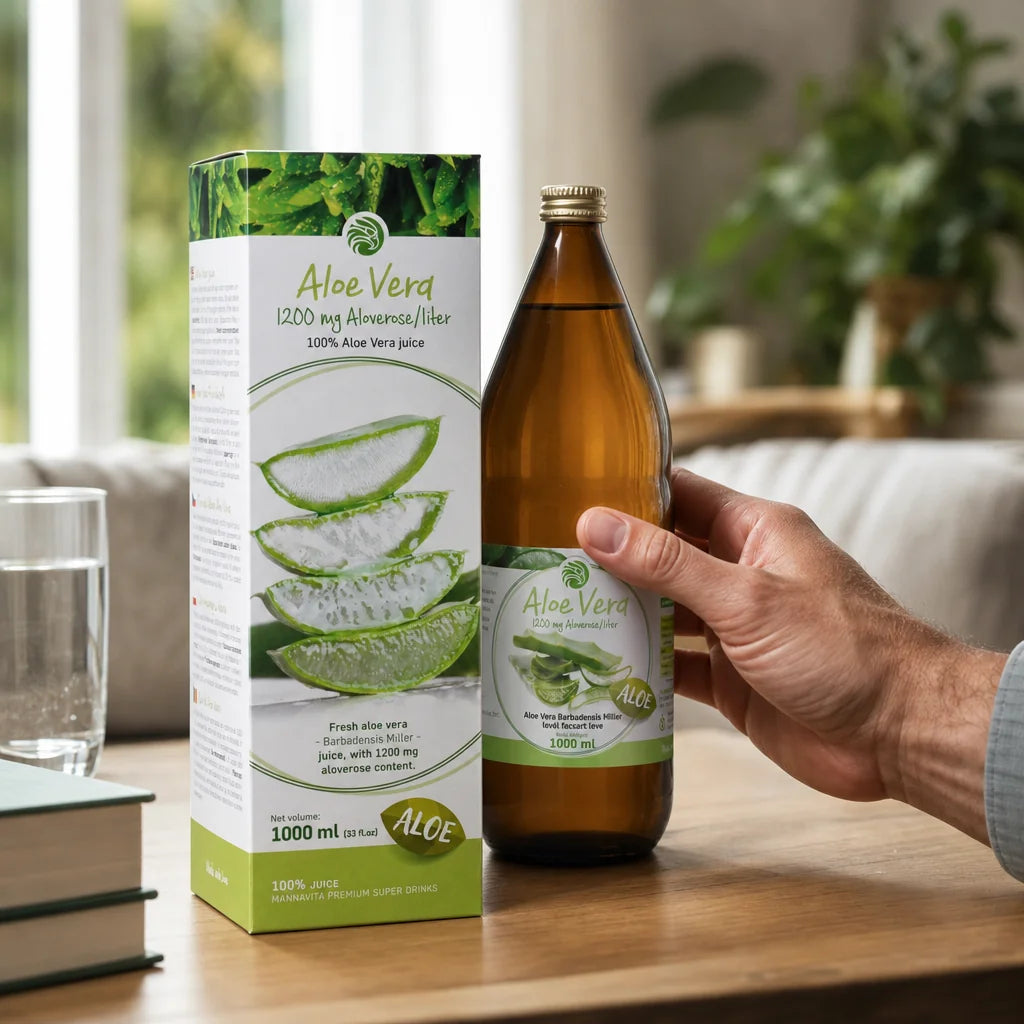 Mannavita succo di Aloe vera, puro spremuto al 100%  • 1000 ml