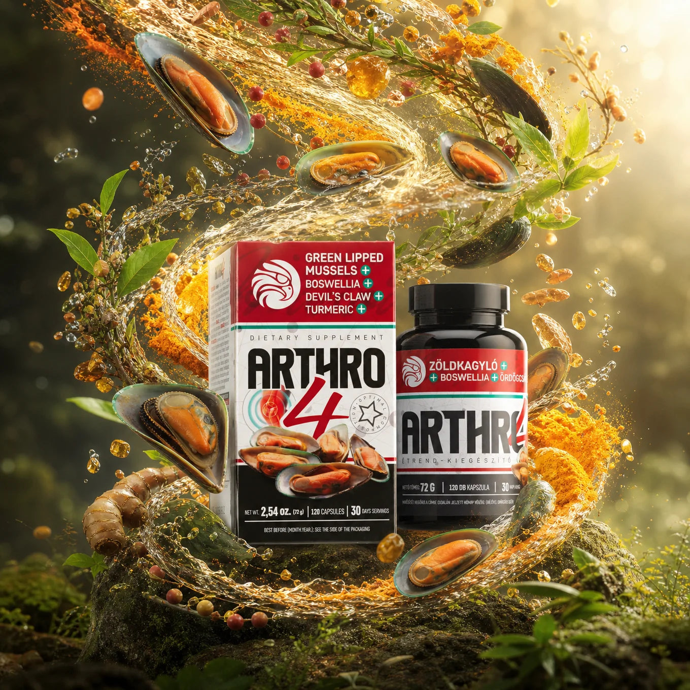 ARTHRO4 • Complesso articolazioni + cartilagine • con Cozza dalle Labbra verdi • 120 capsule