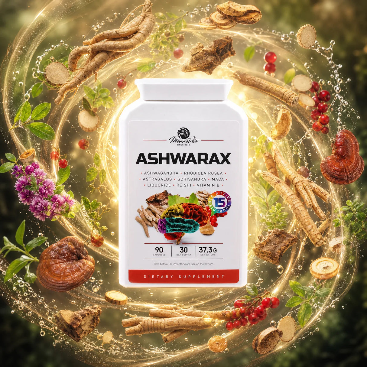 Ashwarax per il sollievo da ansia, panico e insonnia • 90 capsule