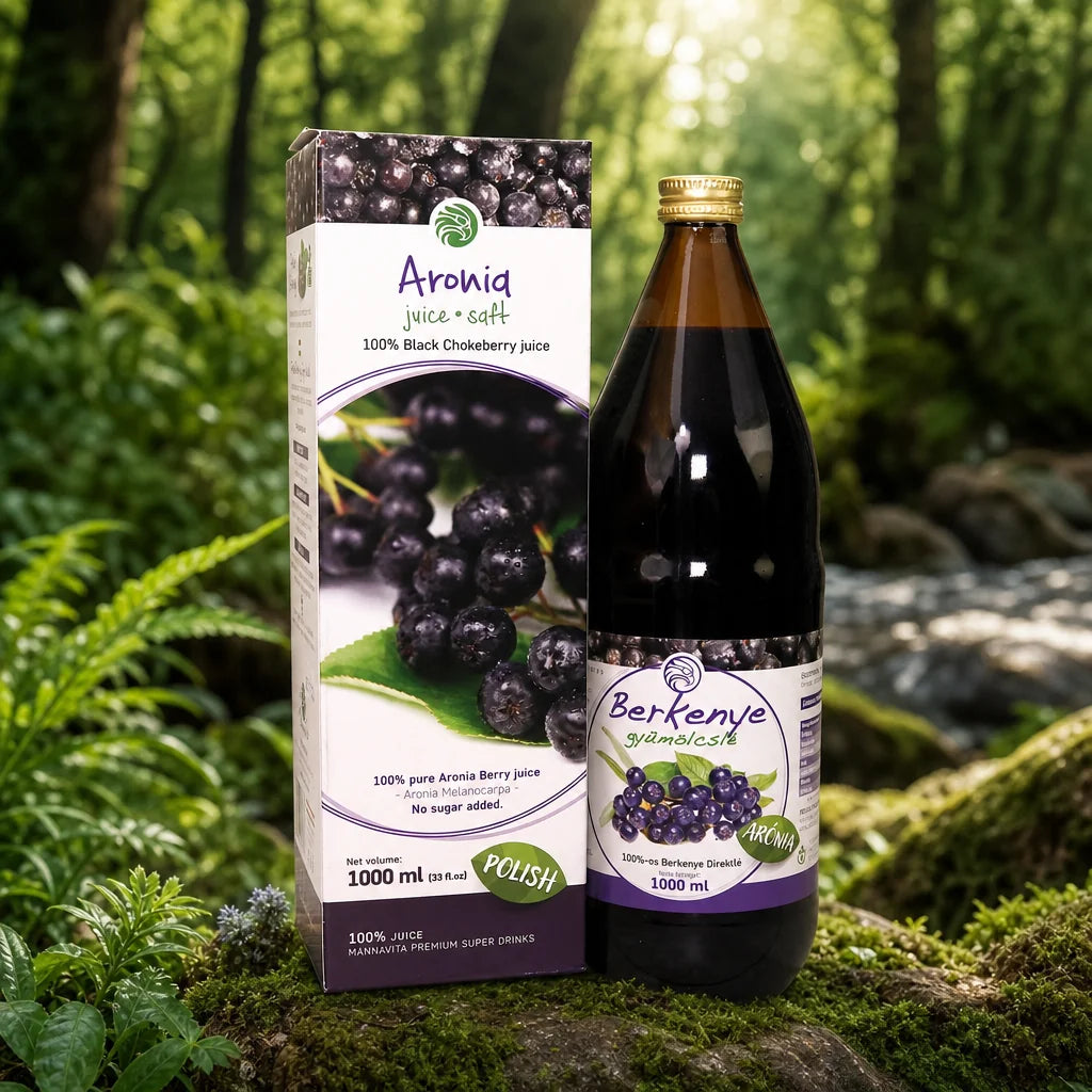 Mannavita succo di Aronia, puro spremuto al 100%  • 1000 ml