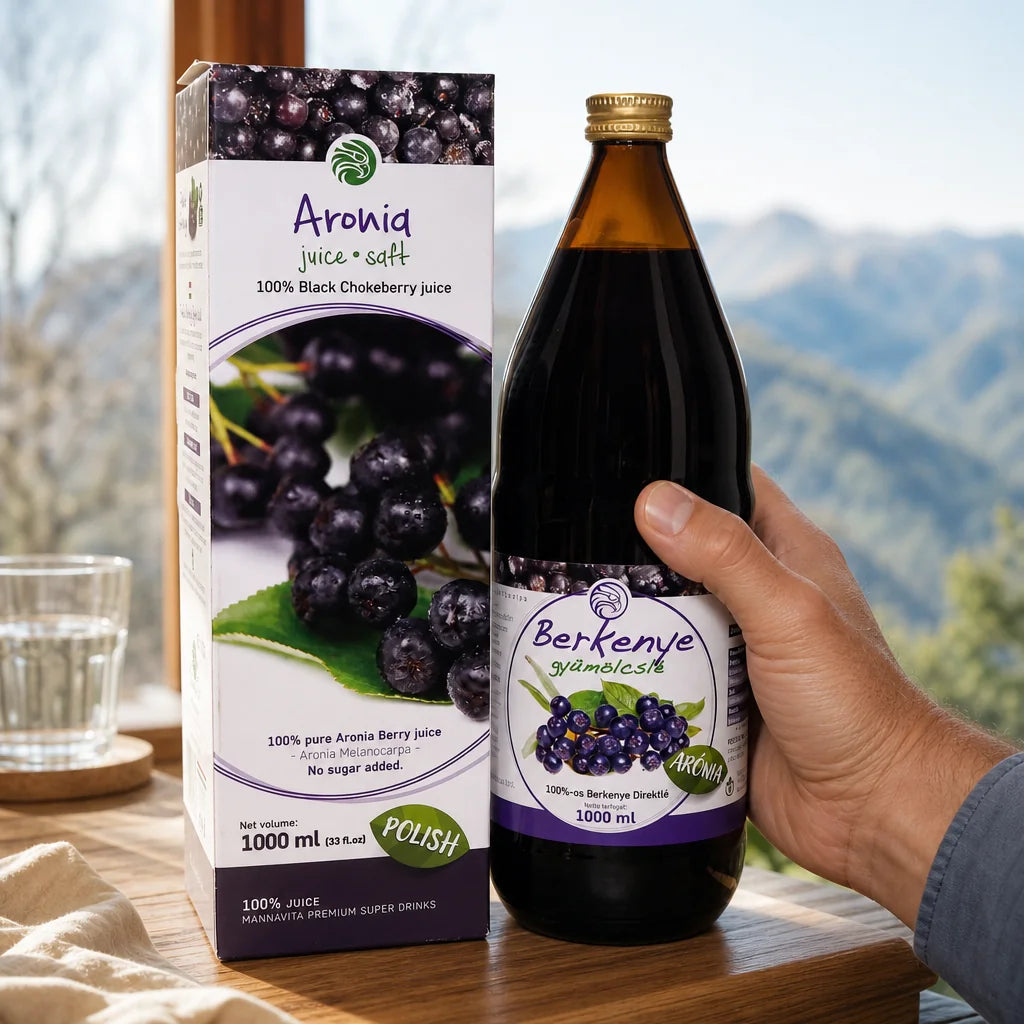 Mannavita succo di Aronia, puro spremuto al 100%  • 1000 ml