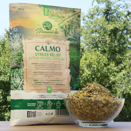 CALMO Miscela attiva di tisana alle erbe antistress • 80g