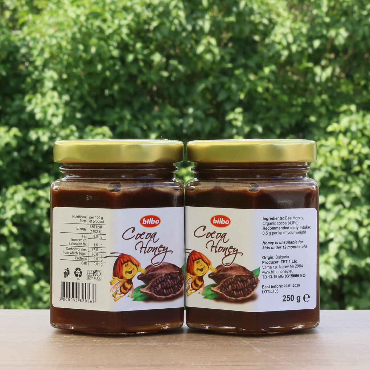 Miele di cacao crudo Bilbo • 250 g