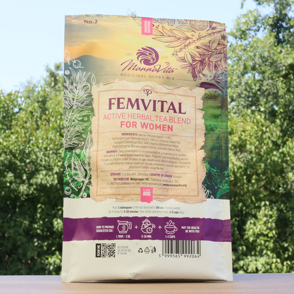 FEMVITAL miscela di tisana alle erbe attiva per donne • 80g