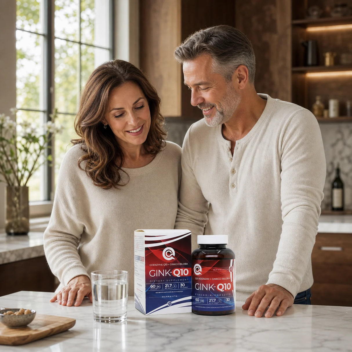 GINK-Q10 • Complesso di Coenzima Q10 + Ginkgo Biloba • 60 capsule