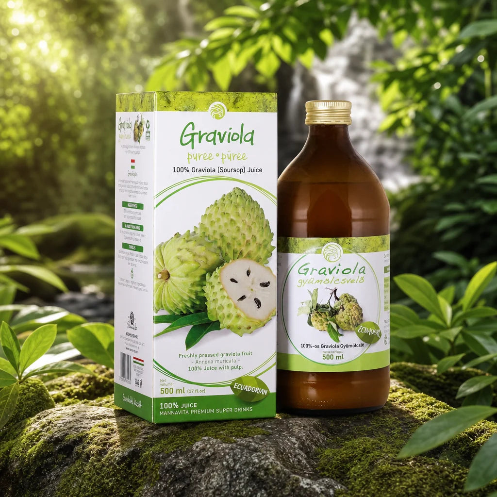 Mannavita succo di Graviola, puro spremuto al 100% • 500 ml