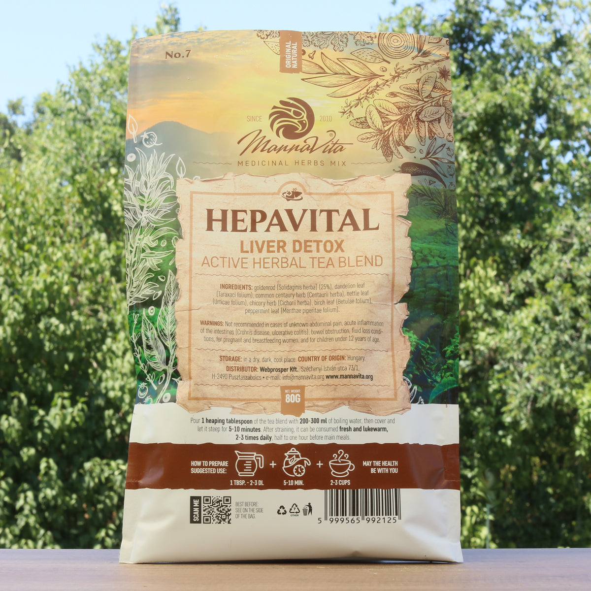 HEPAVITAL Miscela di tisana erboristica attiva detox per il fegato • 80g