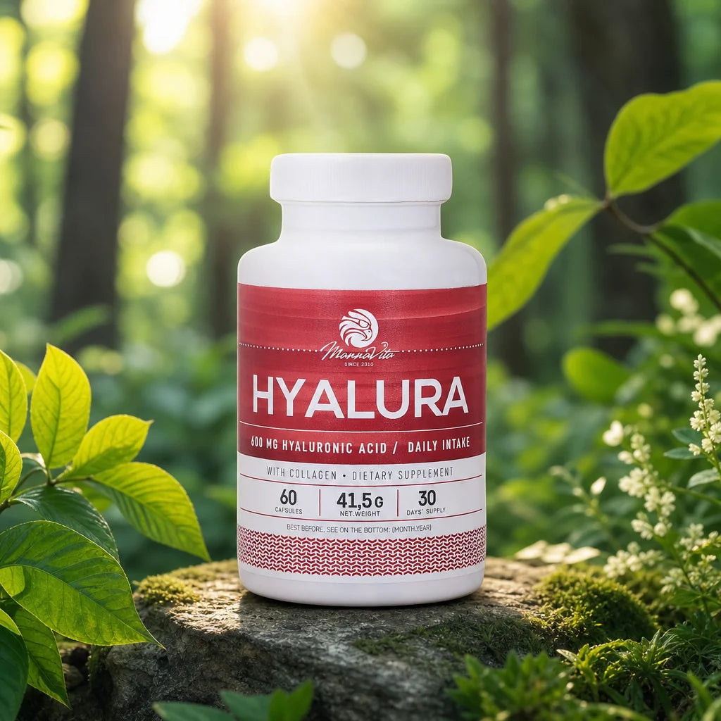 Hyalura 600 mg acido ialuronico + capsule di collagene • 60 pz.