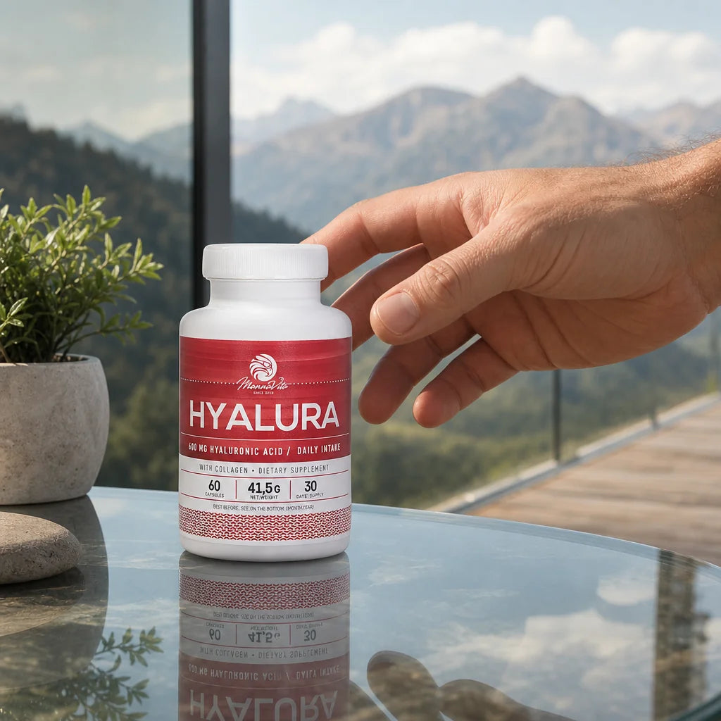 Hyalura 600 mg acido ialuronico + capsule di collagene • 60 pz.