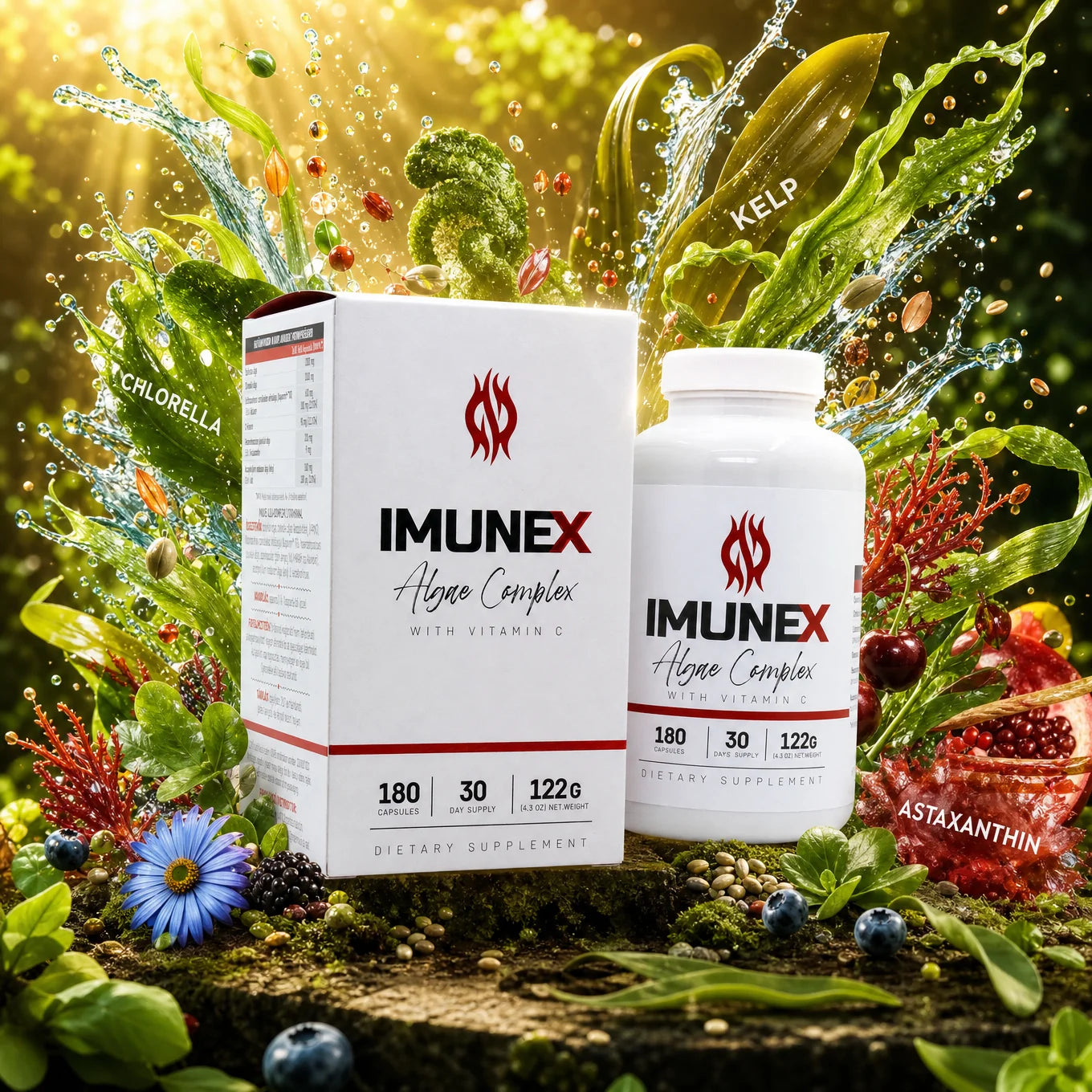 IMUNEX - Complesso di Alghe • con 5 alghe • 180 capsule