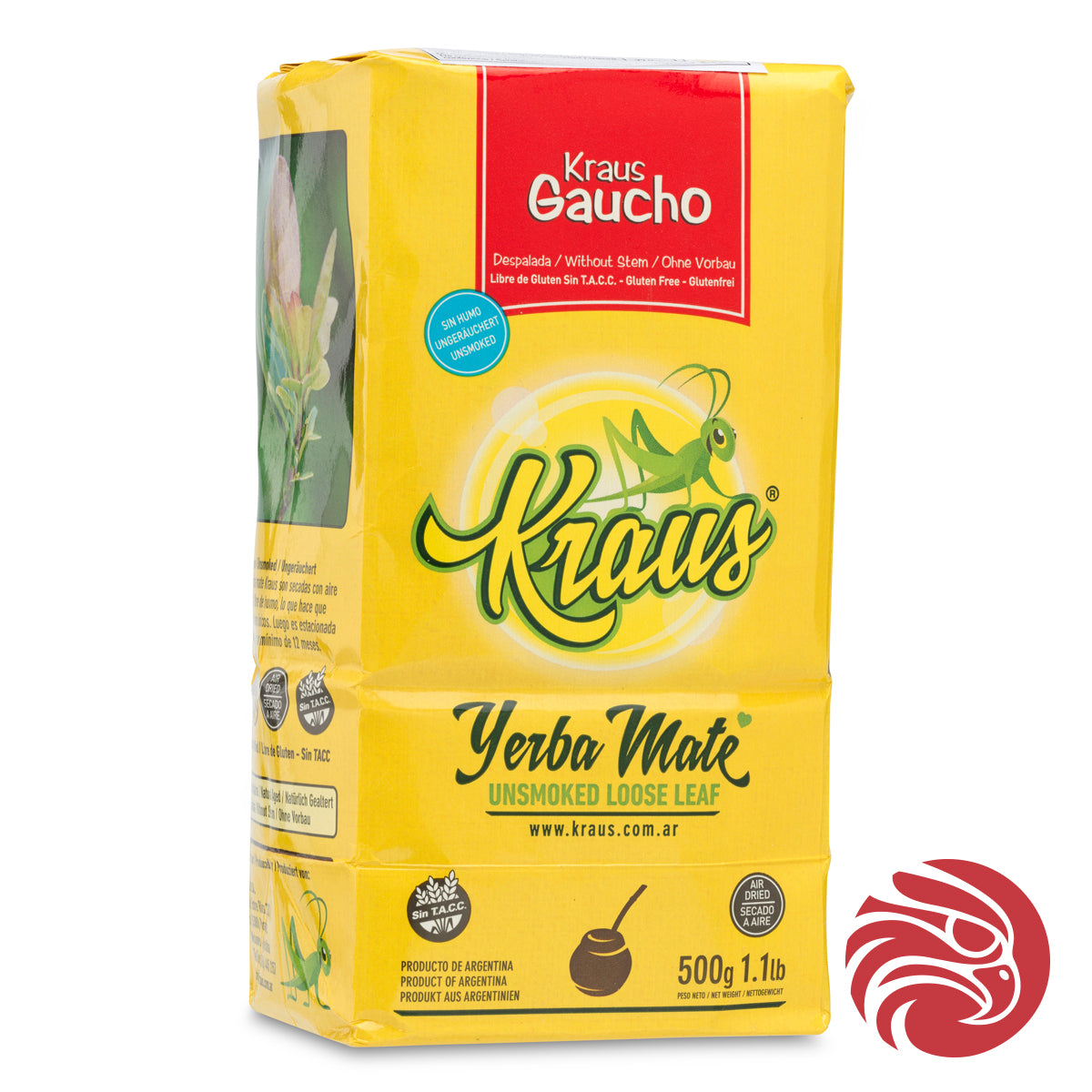 Kraus yerba mate • Gaucho, Sin palo - Senza gambi • 500 g