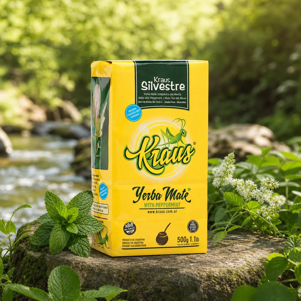 Tè di yerba mate Kraus • Silvestre, menta • 500 g