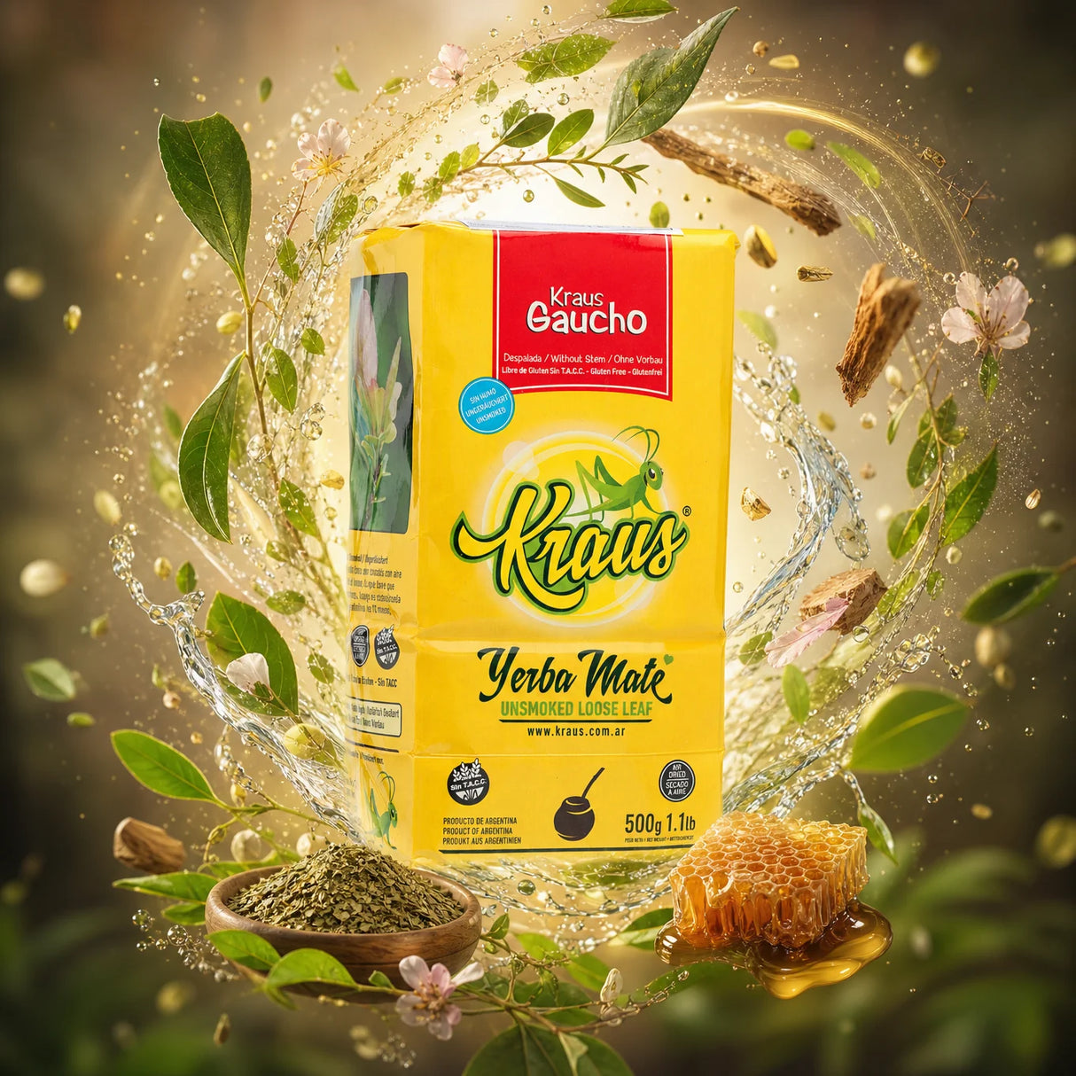 Tè di yerba mate Kraus • Silvestre, menta • 500 g