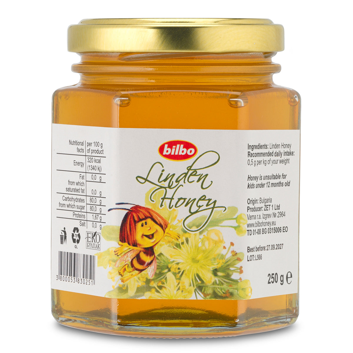 Miele di tiglio Bilbo grezzo • 250 g