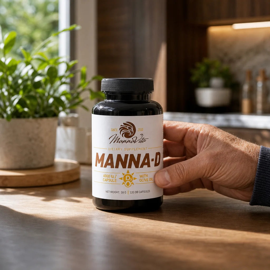MANNA-D Vitamina D3 in olio d'oliva 4000 UI • 120 capsule