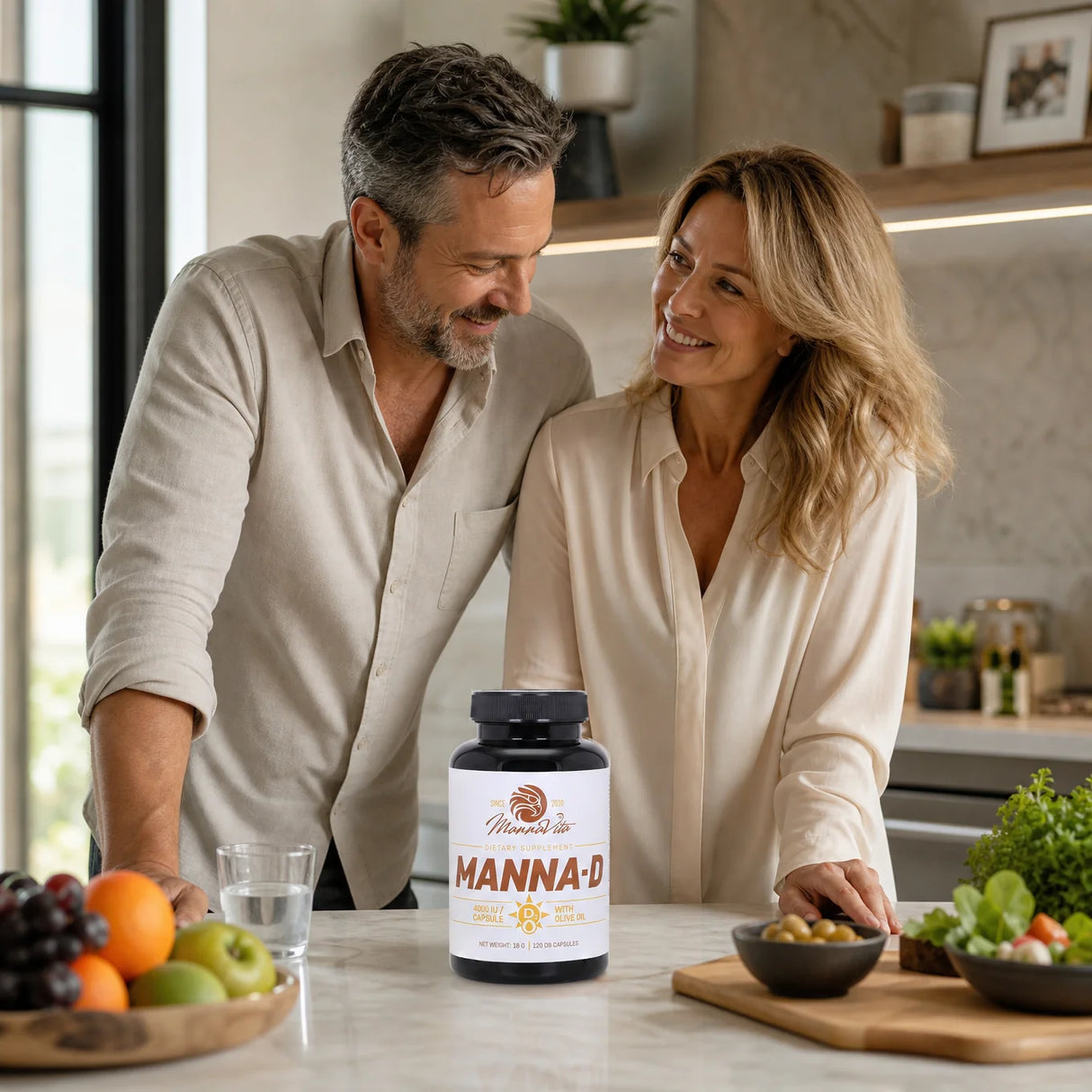 MANNA-D Vitamina D3 in olio d'oliva 4000 UI • 120 capsule