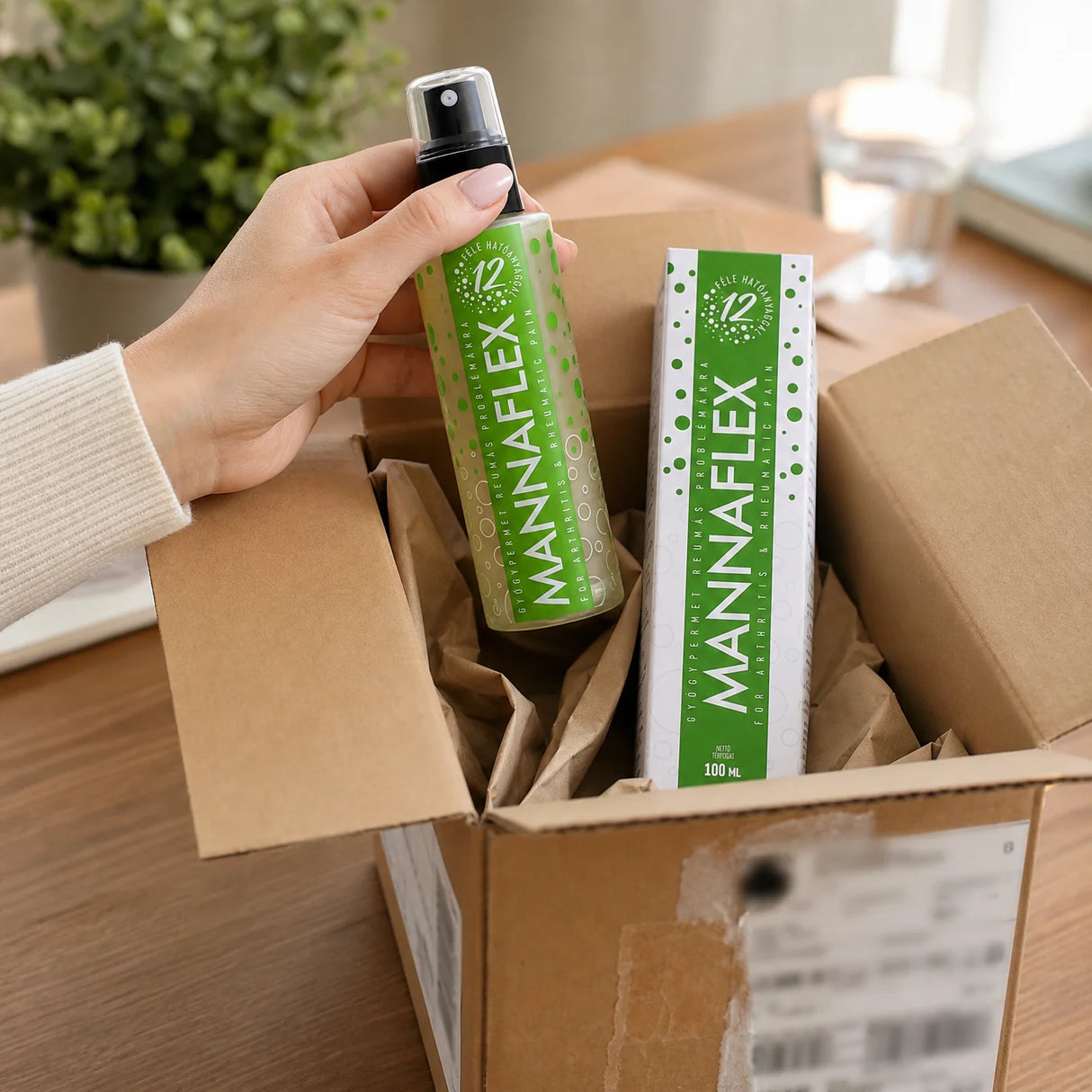 MANNAFLEX • Spray Lenitivo per il Sollievo dal Dolore alle Articolazioni e ai Muscoli • 100ml